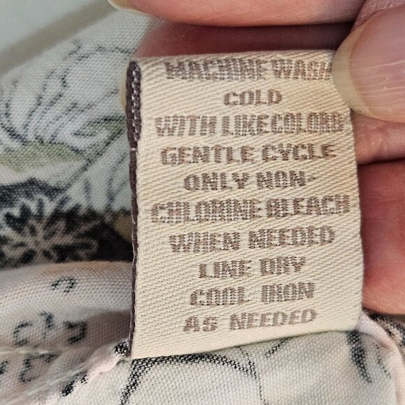 KC Khakis & Co Button-Up Tunic Dress Medium Floral Stripe Cottagecore - Picture 9 of 11